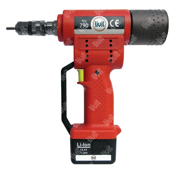 RIV790-M4/M5/M6 PERÇİN SOMUNLARI İÇİN PİL ALETİ + KEÇE 14,4V RIV790