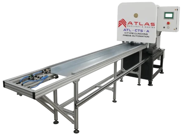 ATL-CTS-A  H-TYPE  FULL OTOMATİK ASANSÖR PANEL OMEGA VE ASKI SACI KENETLEME PRESİ